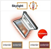 DOBROPLAST - SKYLIGHT LOFT TERMO plastový střešní výlez PVC bílá 5/7 - 55/78cm